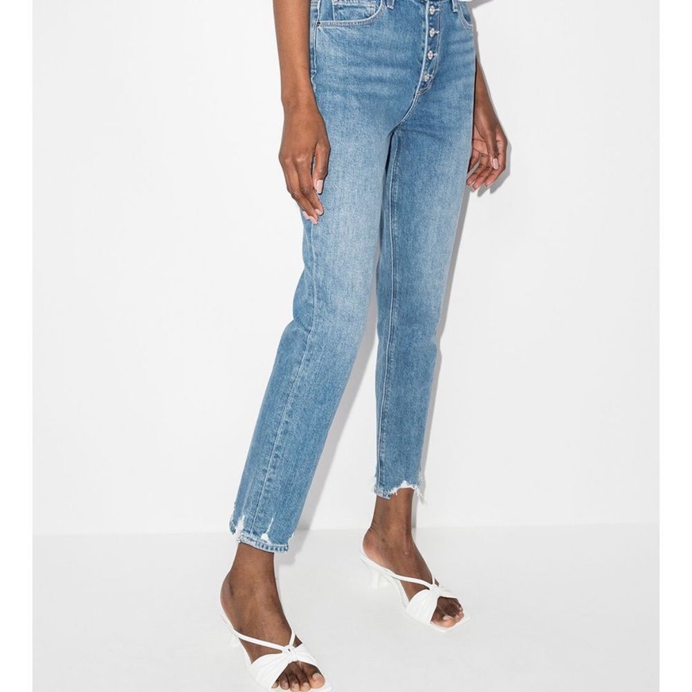 NWT PAIGE Sarah high-waisted distressed jeans 32